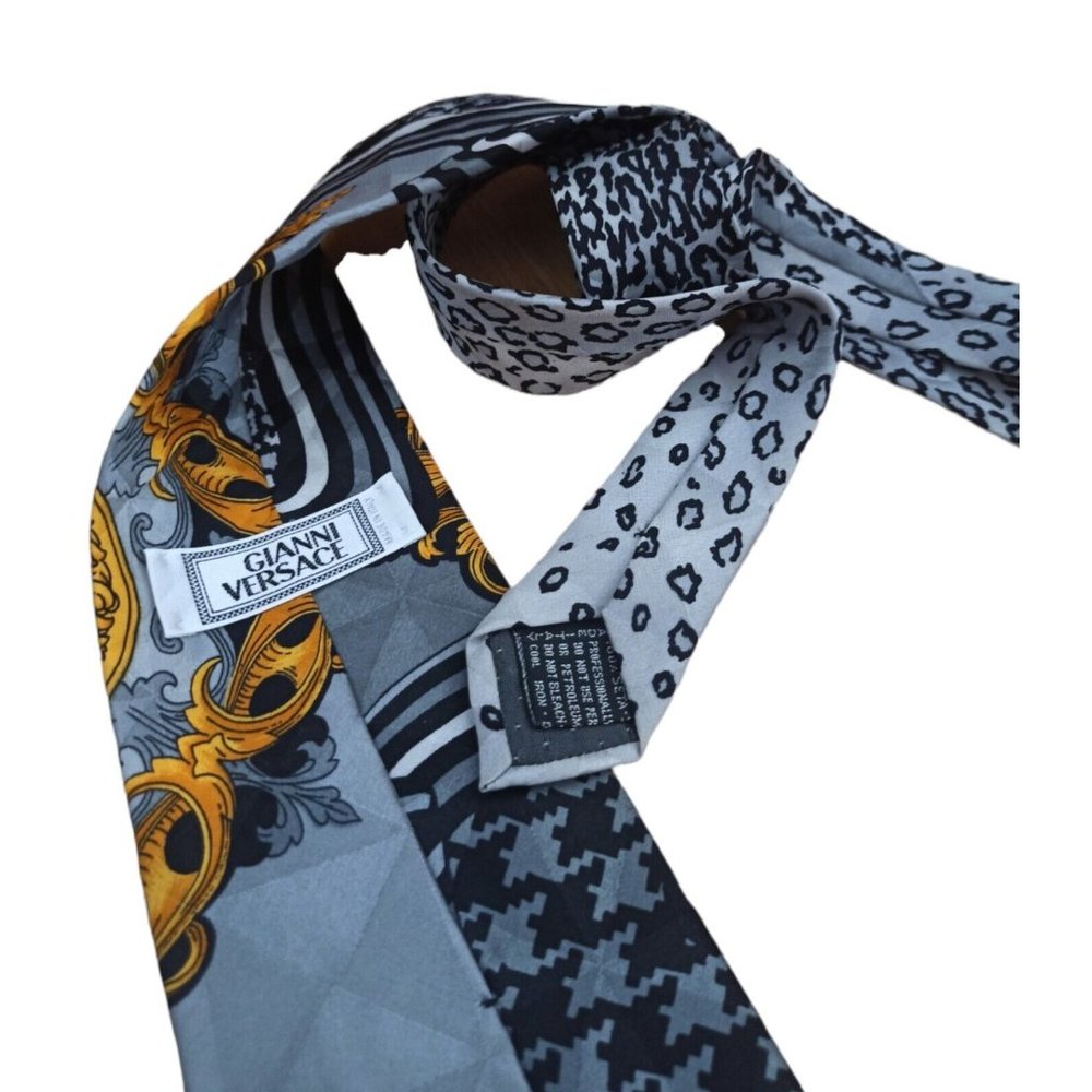 Gianni Versace Gray Multi Patterned With Medusa S… - image 6